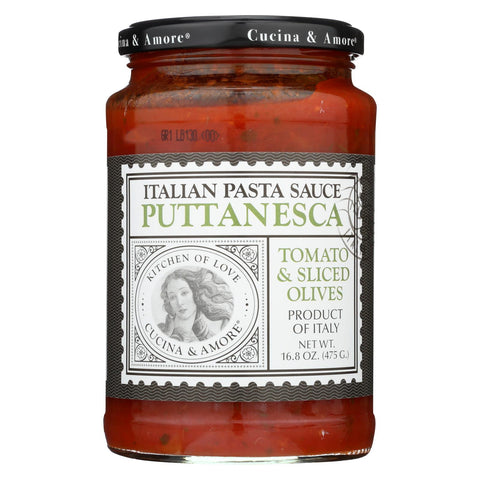Cucina And Amore Pasta Sauce - Puttanesca - Case Of 6 - 16.8 Oz.