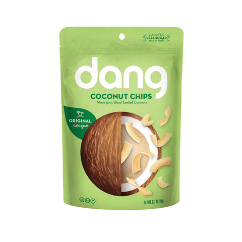 Dang Toasted Coconut Chips - Original Recipe - Case Of 12 - 3.17 Oz.