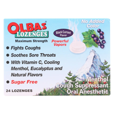 Olbas Lozenges, Black Currant Menthol  - 1 Each - 24 Ct