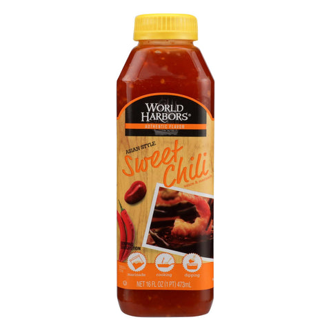World Harbor Roasted Asian Style Sweet Chili Marinade And Sauce - Case Of 6 - 16 Fl Oz.