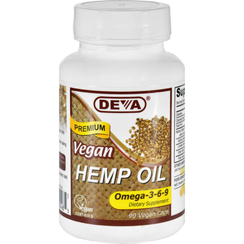Devan Vegan Vitamins Hemp Oil - Omega 3 6 9 - Vegan - 90 Vegan Capsules