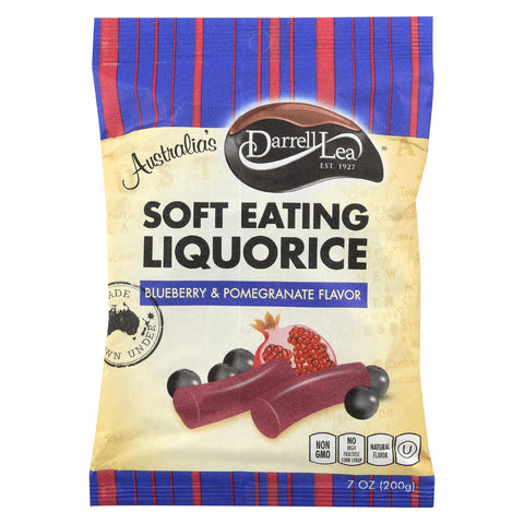 Darrell Soft Eating Liquorice - Blueberry And Pomegranate - Case Of 8 - 7 Oz.