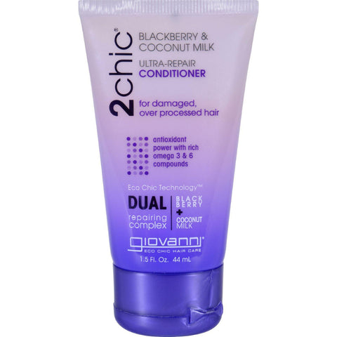 Giovanni Hair Care Products Conditioner - 2chic - Repairing - Blackberry And Coconut Milk - 1.5 Oz
