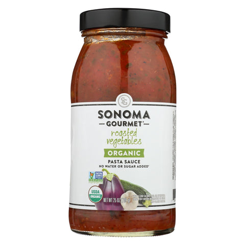 Sonoma Gourmet Organic Pasta Sauce - Roasted Vegetables - Case Of 6 - 25 Oz.