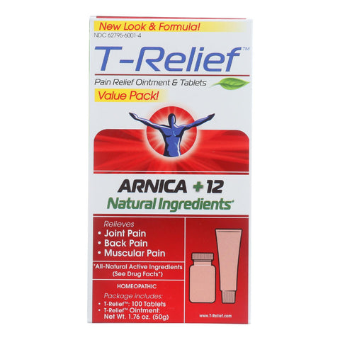 T-relief Pain Relief Ointment And Tablets - Arnica Plus 12 Natural Ingredients - Value Pack - 1 Pack