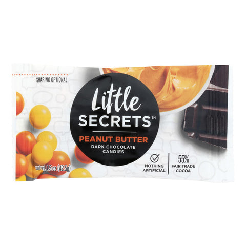 Little Secrets Dark Chocolate Candies - Peanut Butter - Case Of 12 - 1.5 Oz.