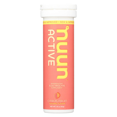 Nuun Hydration Nuun Active - Citrus Fruit - Case Of 8 - 10 Tablets