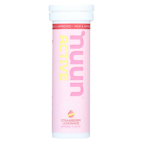 Nuun Hydration Nuun Active - Strawberry Lemonade - Case Of 8 - 10 Tablets
