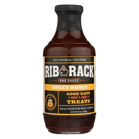 Rib Rack Bbq Sauce - Sweet Honey - Case Of 6 - 19 Oz.