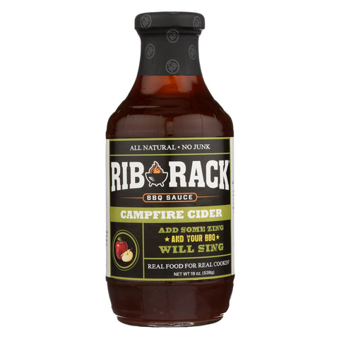 Rib Rack Bbq Sauce - Campfire Cider - Case Of 6 - 19 Oz.