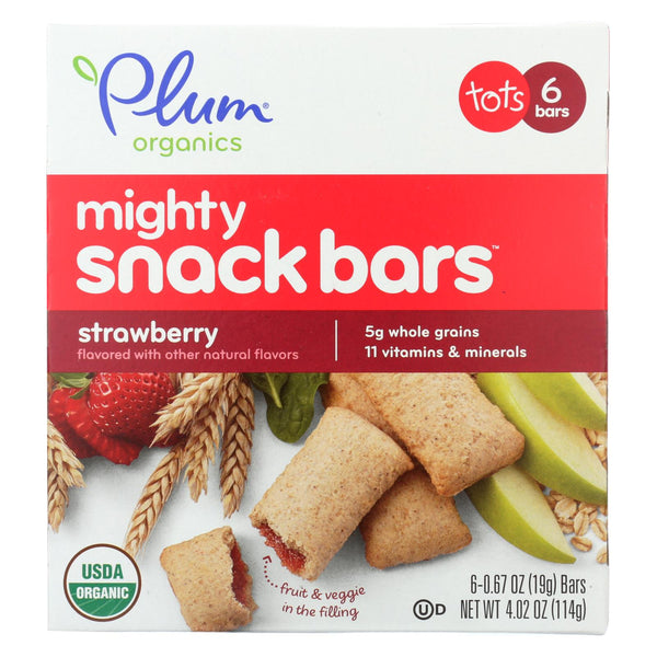 Plum Organics Plum Tots Bars Tots Snacks Strawberry Spinach - Case Of 8 - 6-.67 Oz