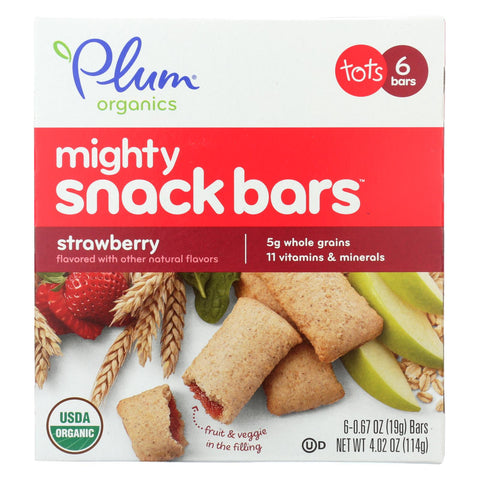 Plum Organics Plum Tots Bars Tots Snacks Strawberry Spinach - Case Of 8 - 6-.67 Oz