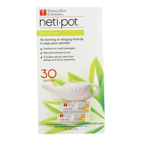 Himalayan Chandra Neti Pot - Eco - With 30 Sachets - 1 Count