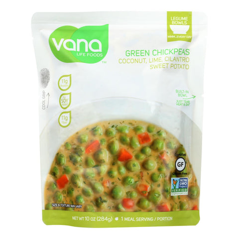 Vana Life Foods Coconut Lime Cilantro Green Chickpea Legume Bowls  - Case Of 6 - 10 Oz