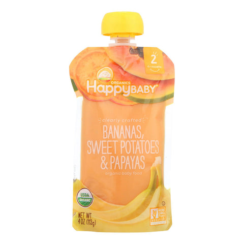 Happy Baby Happy Baby Clearly Crafted - Bananas, Sweet Potatoes And Papayas - Case Of 16 - 4 Oz.