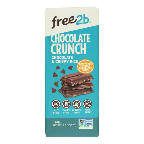 Free 2 B Milk Chocolate Bar - Rice Crunch - Case Of 10 - 2 Oz.