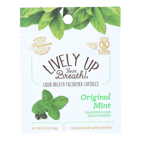 Lively Up Your Breath Liquid Breath Freshener Capsules  - Case Of 12 - .16 Oz
