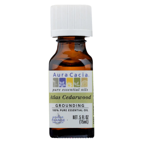 Aura Cacia Essential Oil - Atlas Cedar Wood - 0.5 Fl Oz.
