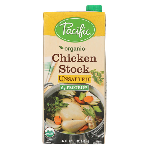 Pacific Natural Foods Simply Stock - Chicken - Case Of 12 - 32 Fl Oz.