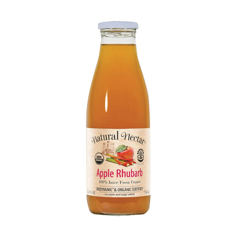 Natural Nectar Fruit Juices - Apple Rhubarb - Case Of 6 - 25.4 Fl Oz.