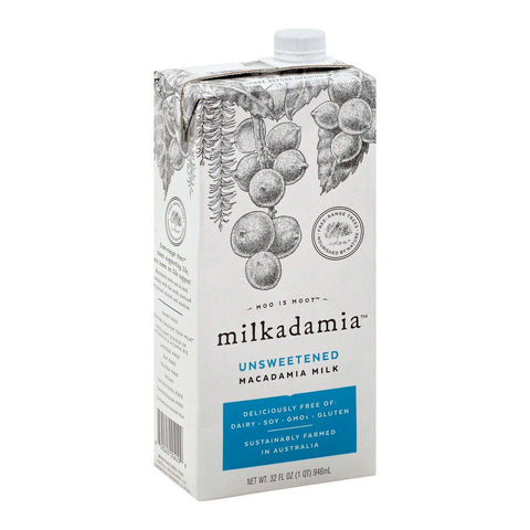 Milkadamia Milk - Unsweetened - Case Of 6 - 32 Fl Oz.