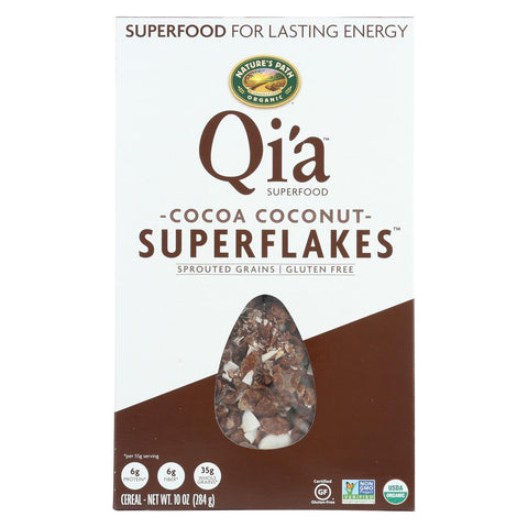 Nature's Path Organic Qi'a Superflakes - Cocoa Coconut - Case Of 12 - 10 Oz.