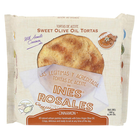 Ines Rosales Tortas - Cinnamon Sweet Olive Oil - Case Of 10 - 6.3 Oz