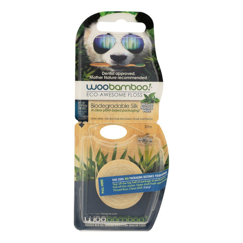 Woobamboo! Mint Dental Floss  - Case Of 6 - Ct