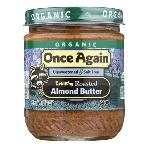 Once Again Organic Crunchy Almond Butter  - Case Of 6 - 12 Oz