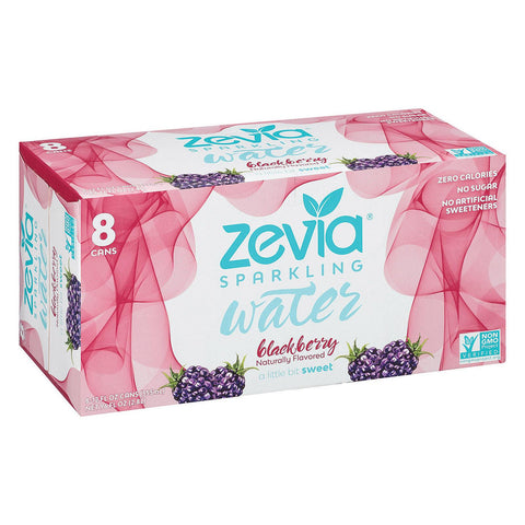 Zevia Sparkling Water - Blackberry - Case Of 3 - 8-12 Fl Oz