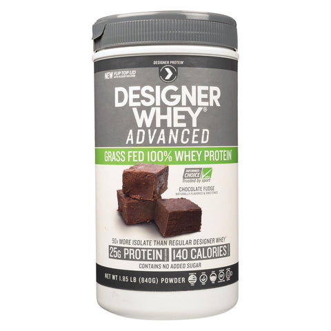 Designer Whey Protein Powder - Chocolate Fudge - 1.85 Lb