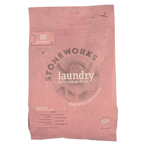 Stoneworks Laundry Detergent Pods - Rose - Case Of 6 - 50 Count