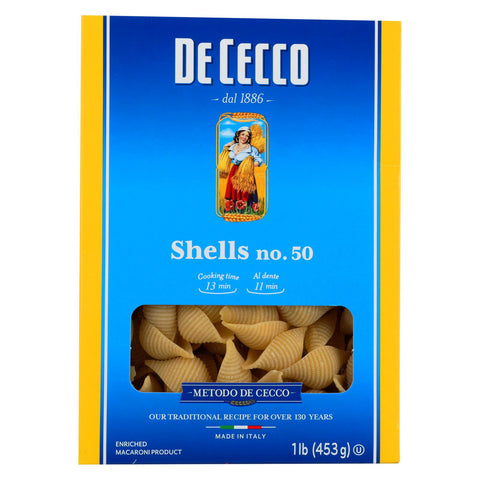 De Cecco Pasta - Pasta - Shells No.50 - Case Of 12 - 16 Oz.