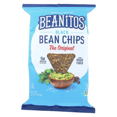 Beanitos Black Bean Chips - Sea Salt - Case Of 6 - 10 Oz