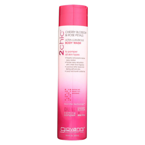 Giovanni Hair Care Products 2chic - Bodywash - Cherry Blossom And Rose Petals - 10.5 Fl Oz
