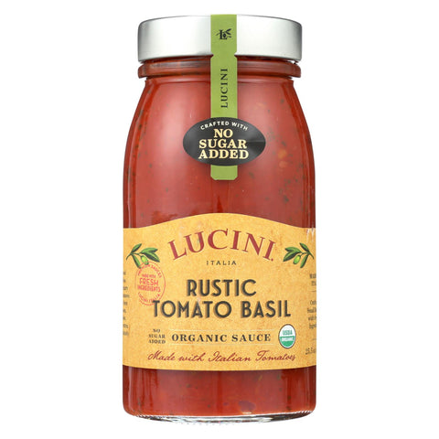 Lucini Italia Rustic Tomato Basil Tomato Sauce - Case Of 6 - 25.5 Fl Oz.
