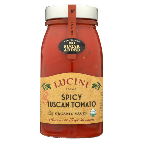 Lucini Italia Spicy Tuscan Tomato Sauce - Case Of 6 - 25.5 Fl Oz.