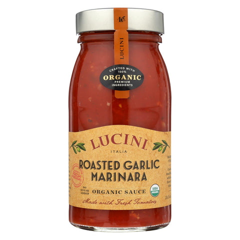 Lucini Italia Tuscan Marinara With Roasted Garlic Tomato Sauce - Case Of 6 - 25.5 Fl Oz.