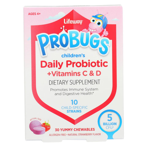 Lifeway Kefir Probugs Daily Children's Probiotic -strawberry - 30 Count