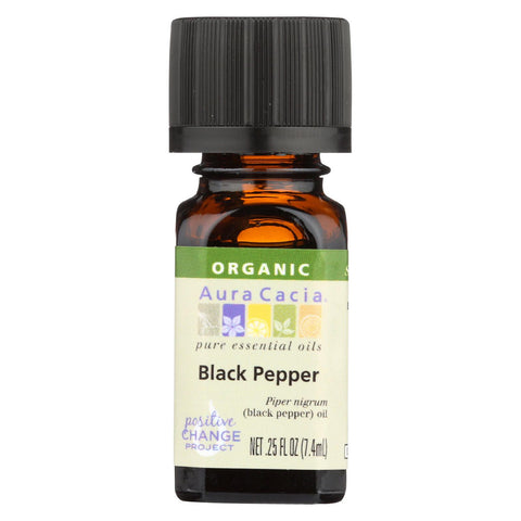 Aura Cacia Essential Oil - Organic - Black Pepper - .25 Fl Oz
