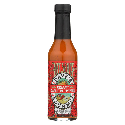 Dave's Gourmet Hot Sauce - Creamy Garlic Red Pepper - Case Of 6 - 8 Fl Oz