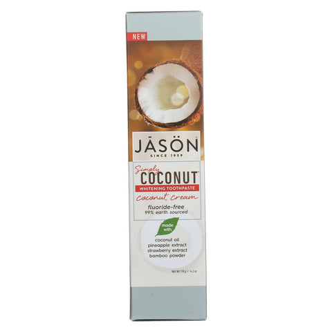 Jason Natural Products Whitening Toothpaste - Coconut Cream - 4.2 Oz