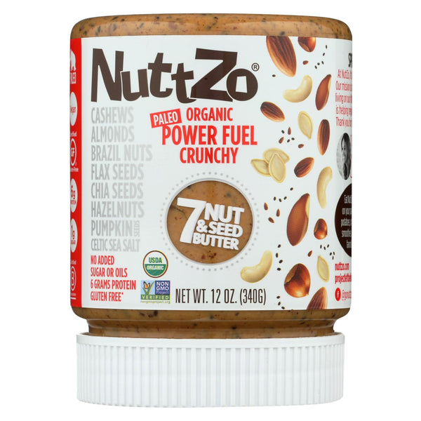 Nuttzo Seven Nut & Seed Butter Power Fuel, Crunchy  - Case Of 6 - 12 Oz