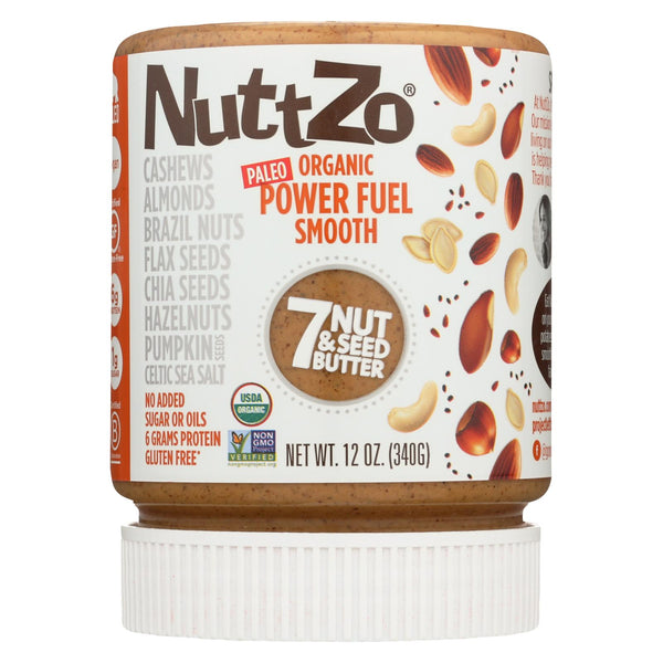Nuttzo Seven Nut & Seed Butter Power Fuel, Smooth  - Case Of 6 - 12 Oz