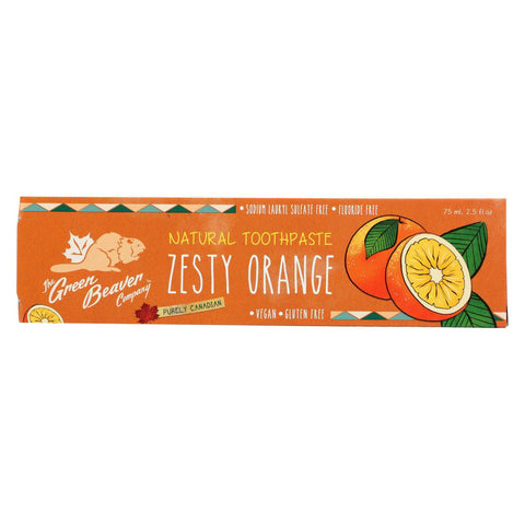 Green Beaver,the Toothpaste - Zesty Orange Toothpaste - Case Of 1 - 2.5 Fl Oz.