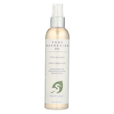 White Egret Pure Magnesium Oil, 72 Ionic Minerals - 1 Each - 8 Fz