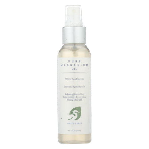 White Egret Pure Magnesium Oil With 73 Ionic Minerals  - 1 Each - 4 Fz