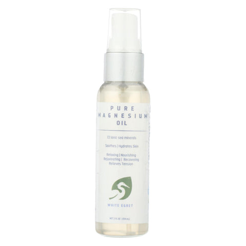 White Egret Pure Magnesium Oil With 74 Ionic Minerals  - 1 Each - 2 Fz