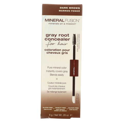 Mineral Fusion - Gray Root Concealer - Dark Brown - 0.28 Oz.