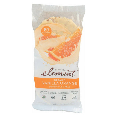 Element Organic Dipped Rice Cakes - Vanilla Orange - Case Of 6 - 3.5 Oz